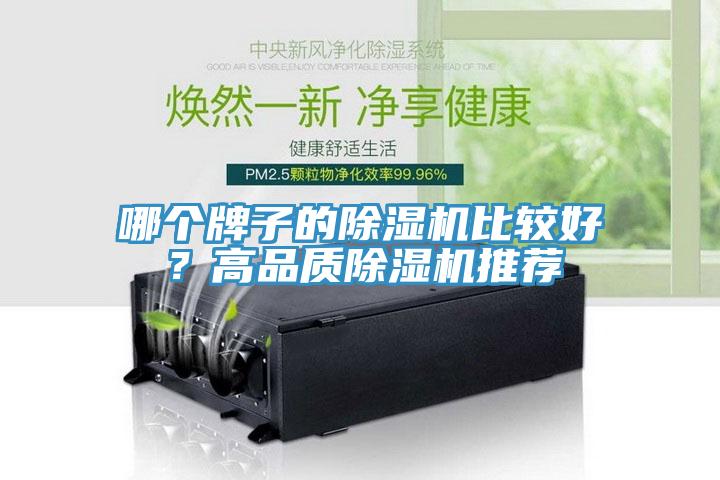 哪個牌子的除濕機比較好？高品質除濕機推薦