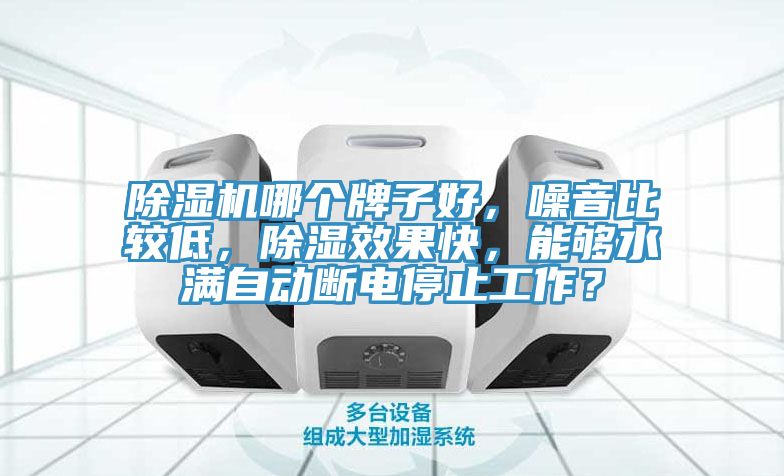 除濕機哪個牌子好，噪音比較低，除濕效果快，能夠水滿自動斷電停止工作？
