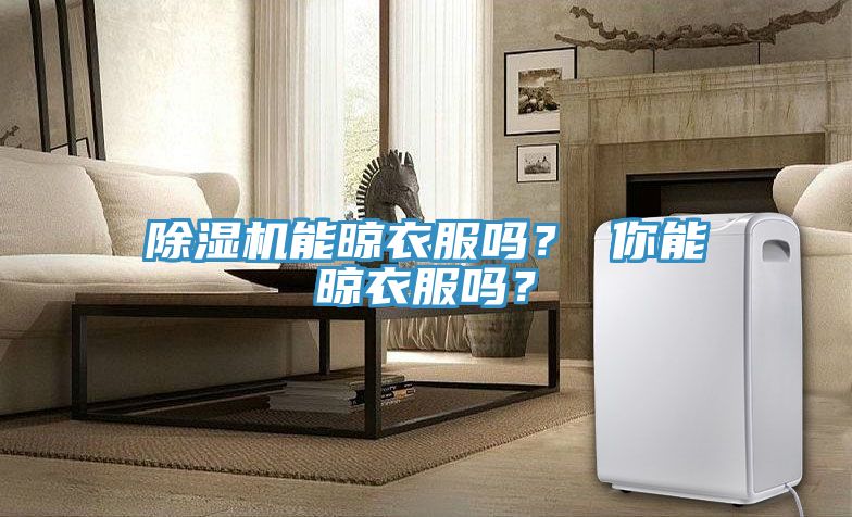 除濕機能晾衣服嗎？ 你能晾衣服嗎？